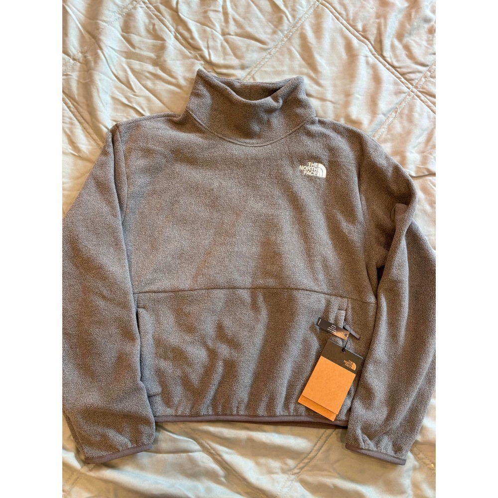 The North Face Anchor Funnel Neck Fleece Pullover Grey Womens Size Small